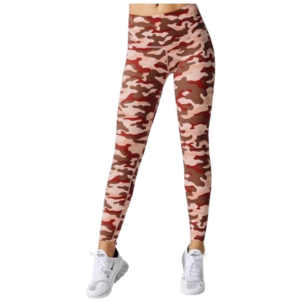 NWOT Varley Estrella Pink Brown Legging Camo Print Women's Small